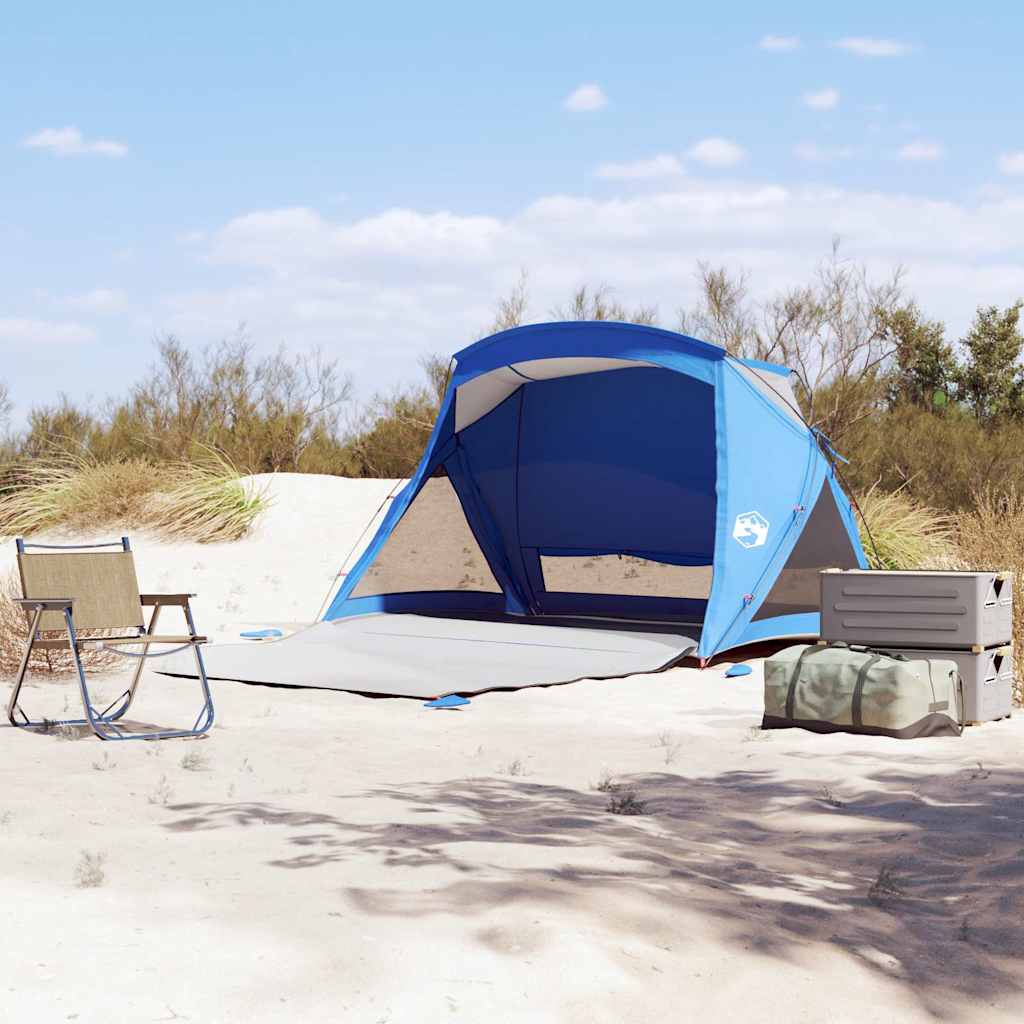 Šator za plažu za 2 osobe azurno plave boje vodootporni