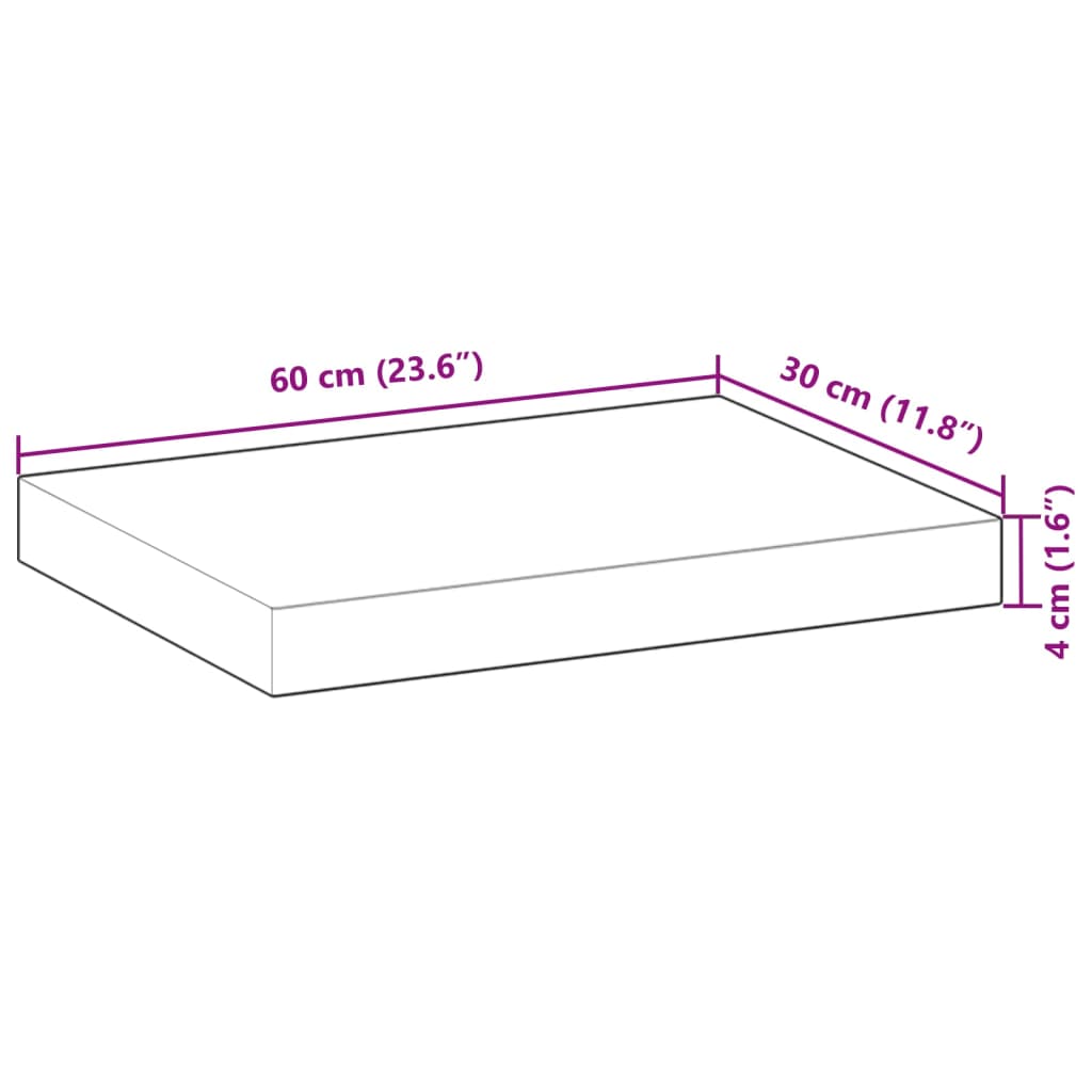 Ploča stola 60x30x4 cm Pravokutna Masivna Drvena Akacija