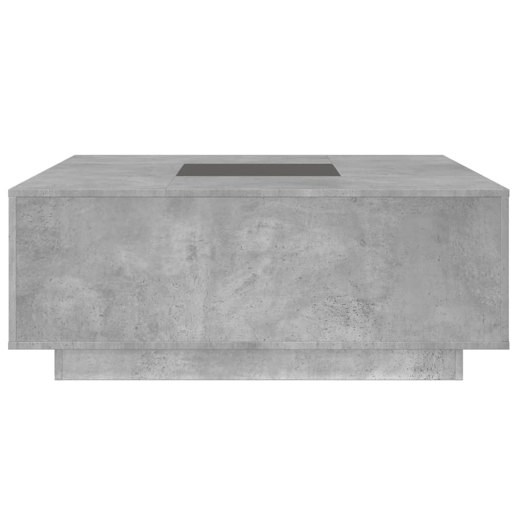 Stolić s beskonačnim LED siva boja betona 100x100x40 cm