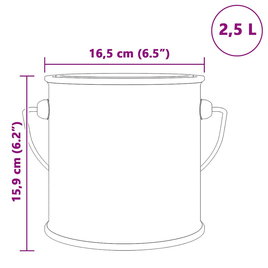 Boja za zidove Crna 2,5 L Zidni otisak