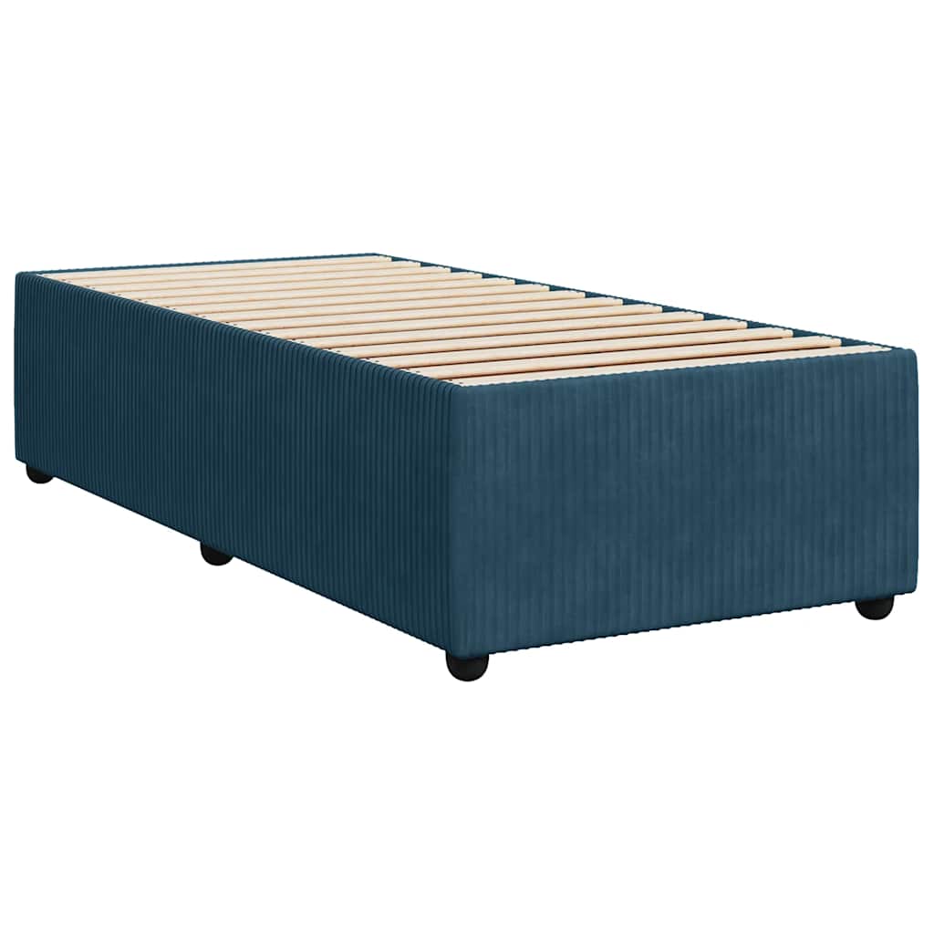 Okvir za krevet plavi 80x200 cm baršunasti
