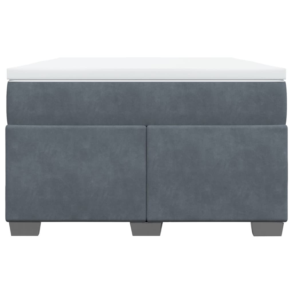 Krevet box spring s madracem tamnosivi 120 x 190 cm baršun