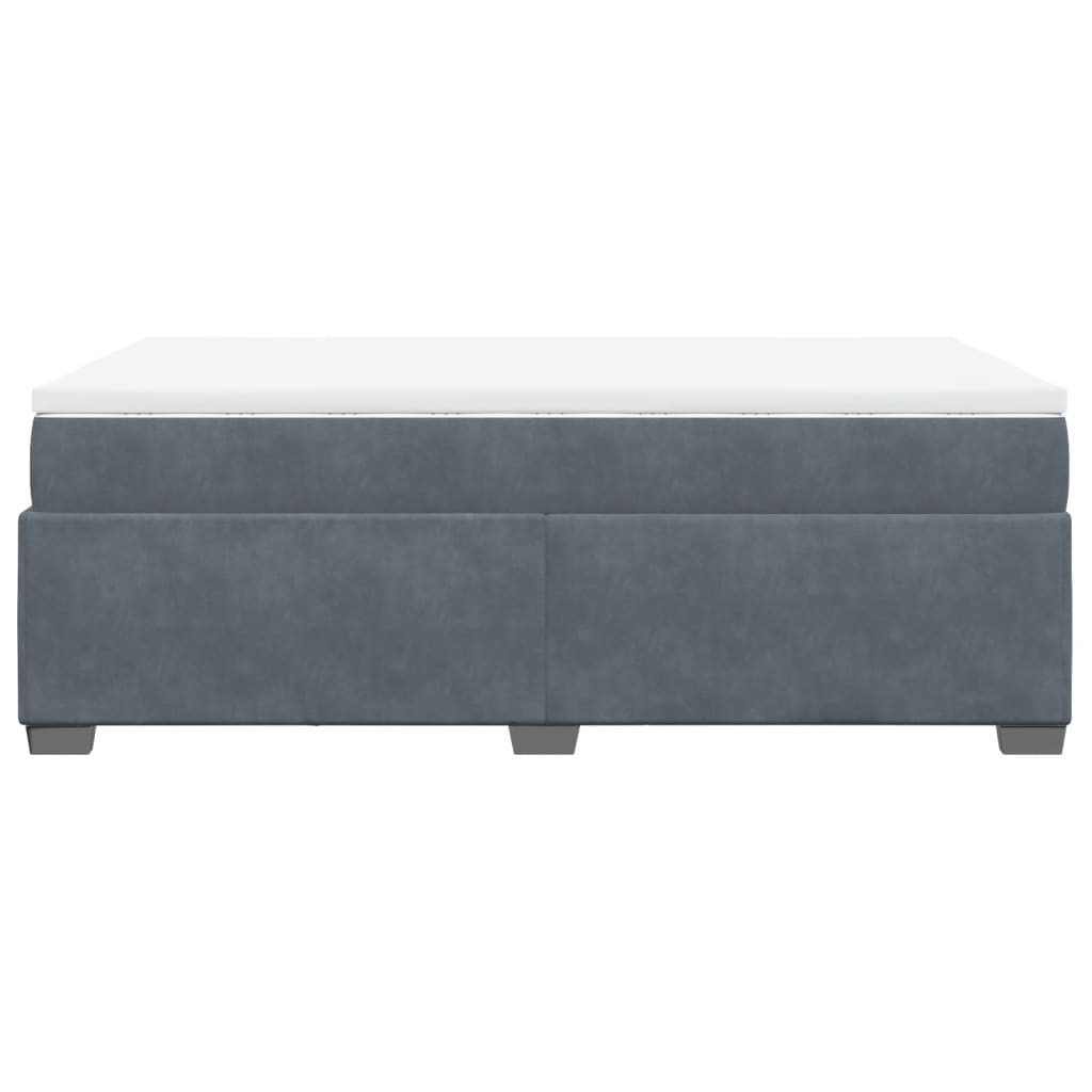 Krevet box spring s madracem tamnosivi 120 x 190 cm baršun