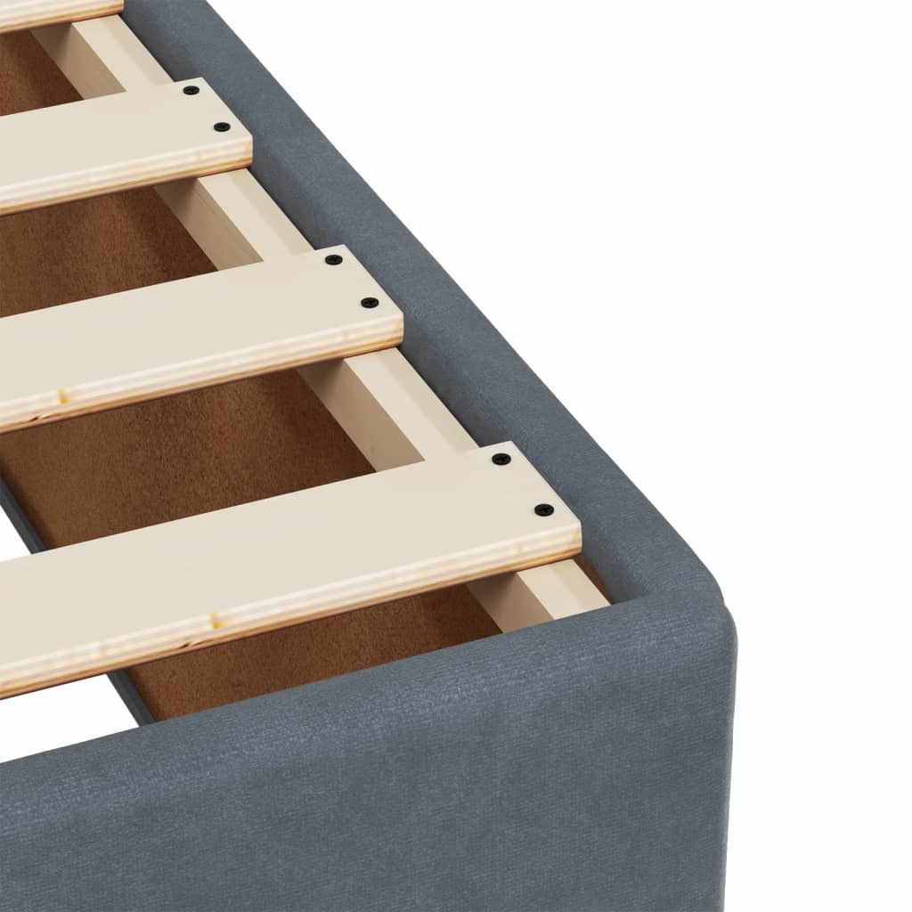 Krevet box spring s madracem tamnosivi 120 x 190 cm baršun