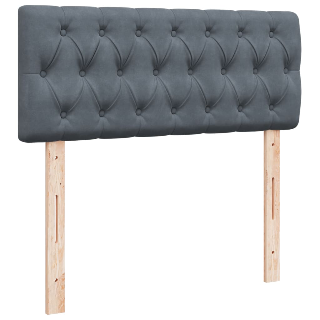 Krevet box spring s madracem tamnosivi 120 x 190 cm baršun