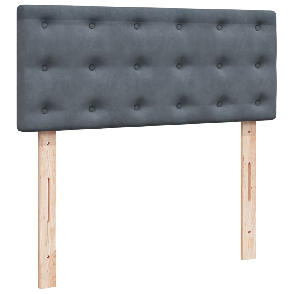 Krevet box spring s madracem tamnosivi 120 x 190 cm baršun