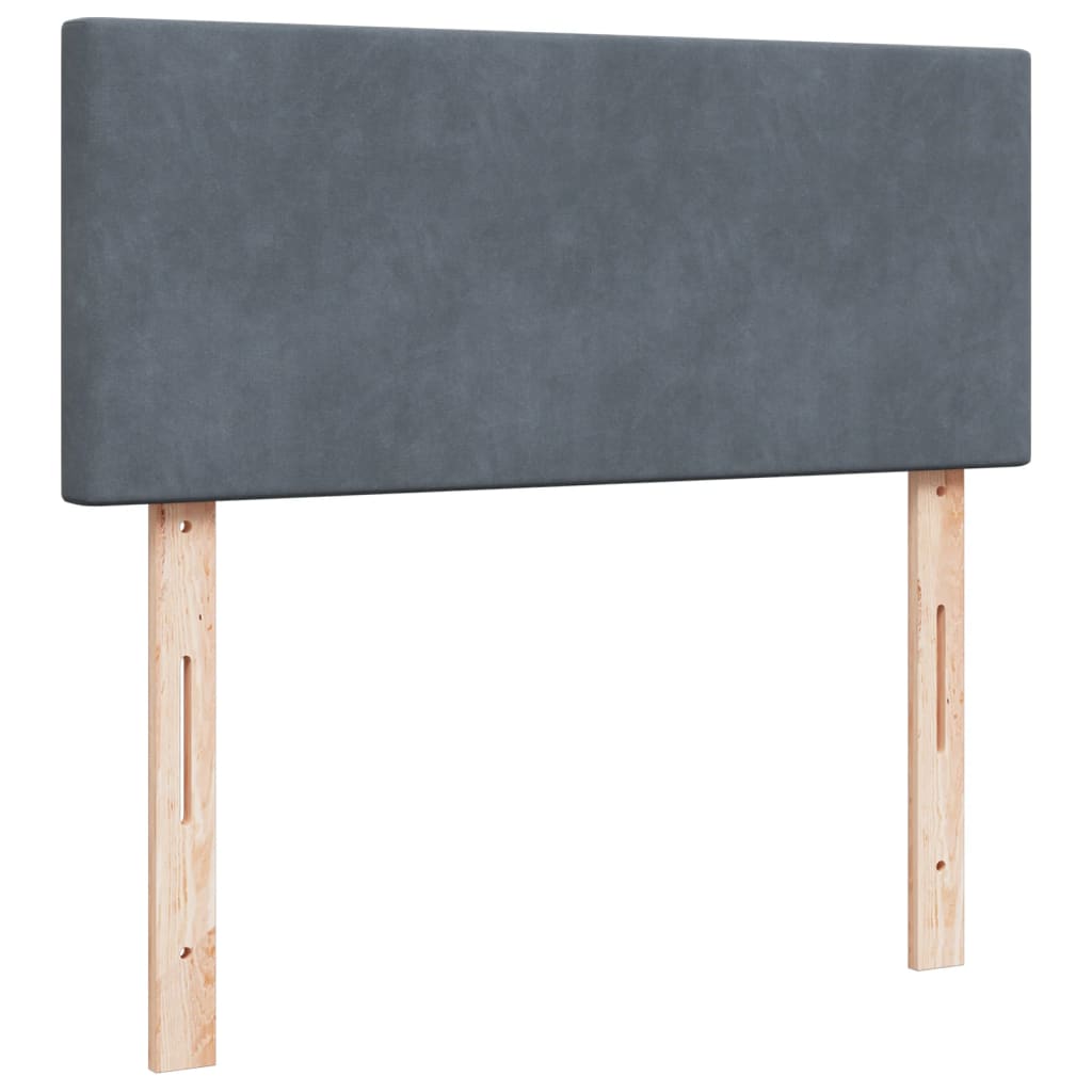 Krevet box spring s madracem tamnosivi 120 x 190 cm baršun