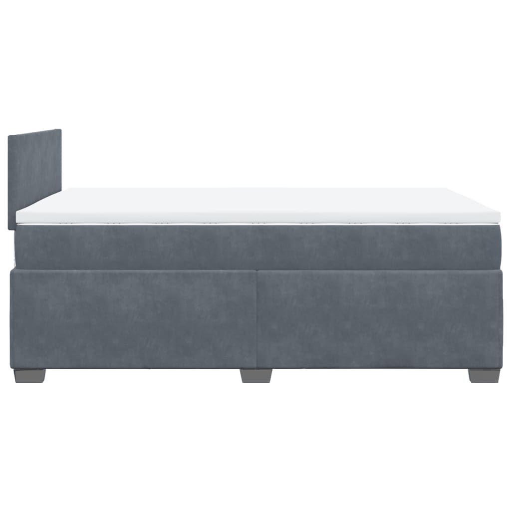 Krevet box spring s madracem tamnosivi 120 x 190 cm baršun