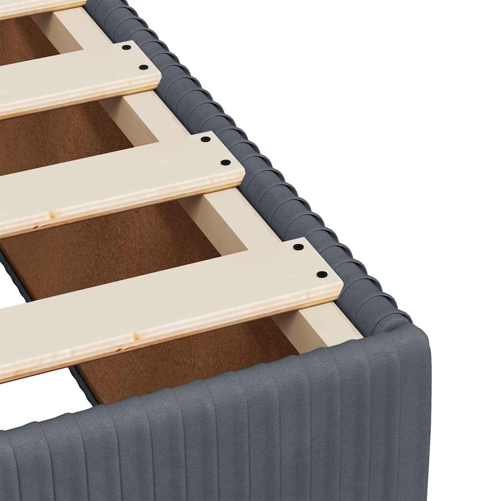 Krevet box spring s madracem tamnosivi 120 x 190 cm baršun