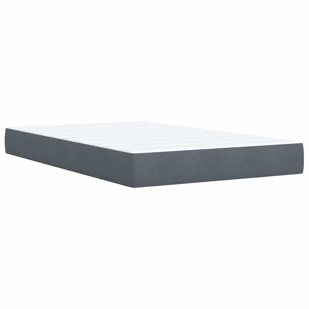 Krevet box spring s madracem tamnosivi 120 x 190 cm baršun