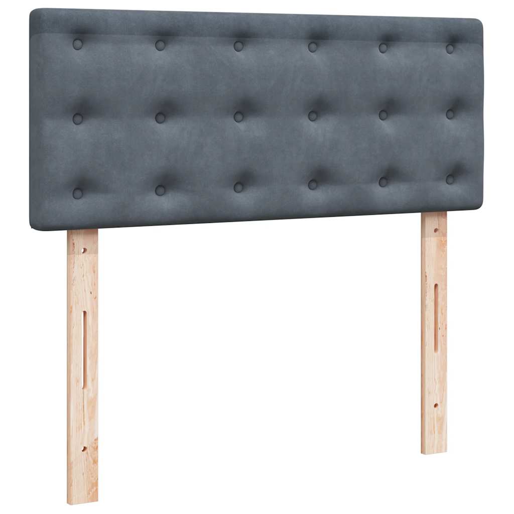 Krevet box spring s madracem tamnosivi 120 x 190 cm baršun