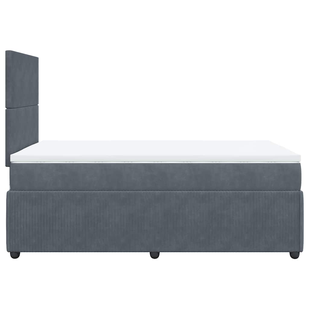 Krevet box spring s madracem tamnosivi 120 x 190 cm baršun