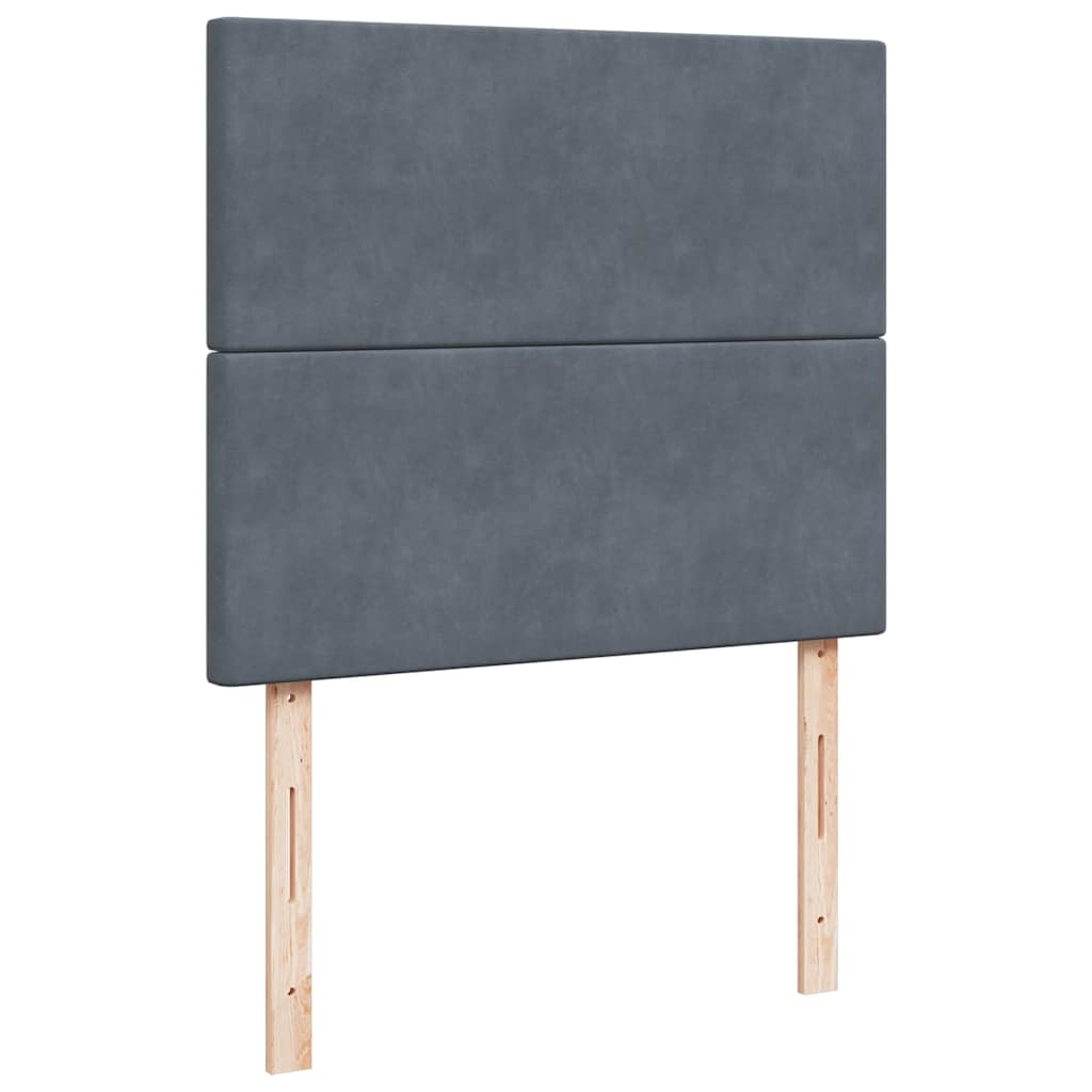 Krevet box spring s madracem tamnosivi 120 x 190 cm baršun