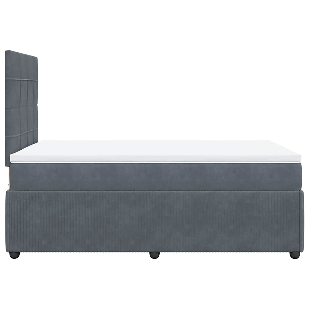 Krevet box spring s madracem tamnosivi 120 x 190 cm baršun