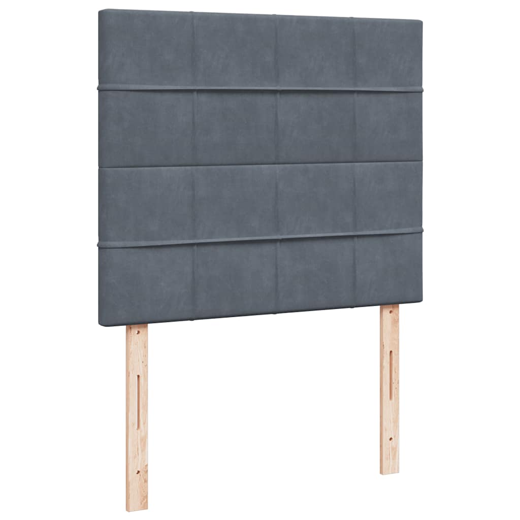 Krevet box spring s madracem tamnosivi 120 x 190 cm baršun