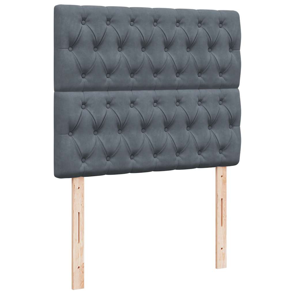 Krevet box spring s madracem tamnosivi 120 x 190 cm baršun