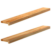 Prozorske klupice 2 kom svijetlosmeđe 120x15x2 cm masivne hrast
