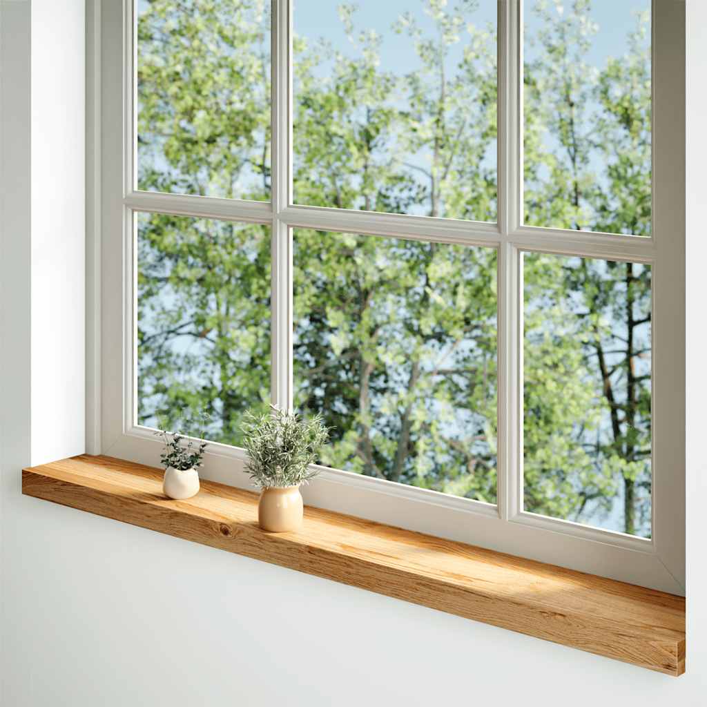 Prozorske klupice 2 kom svijetlosmeđe 120x15x2 cm masivne hrast