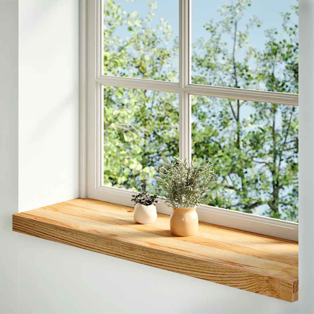 Prozorske klupice 2 kom svijetlosmeđe 70x30x2 cm masivne hrast