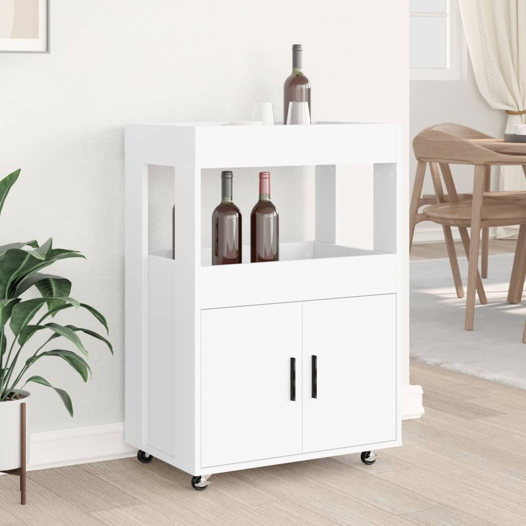 Barska kolica bijela 60 x 39,5 x 89 cm od konstruiranog drva