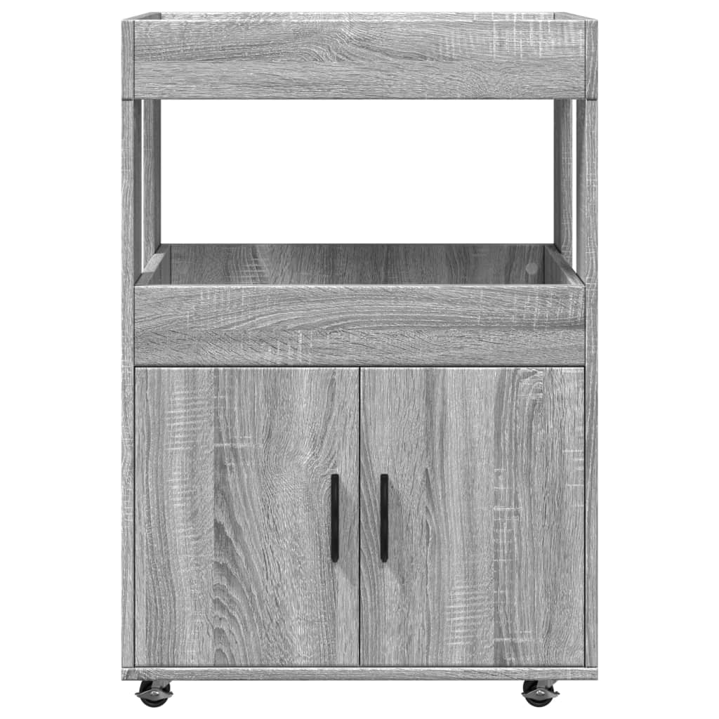 Barska kolica boja smeđeg hrasta 50x41x89 cm konstruirano drvo