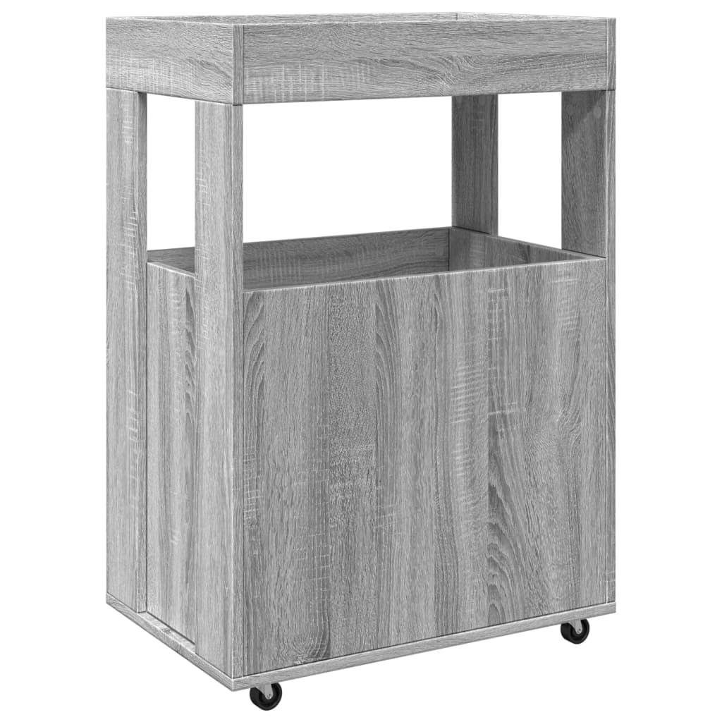 Barska kolica boja smeđeg hrasta 50x41x89 cm konstruirano drvo