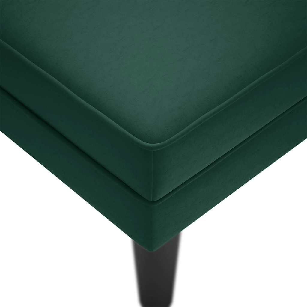 Počivaljka od baršun s jastukom i rukonaslonom tamnozelena