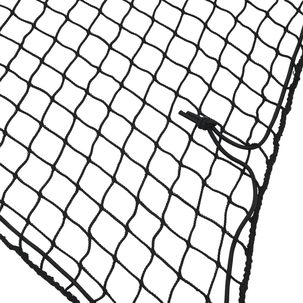Mreža za prikolicu s elastičnim užetom crna 3,5 x 3 m PP