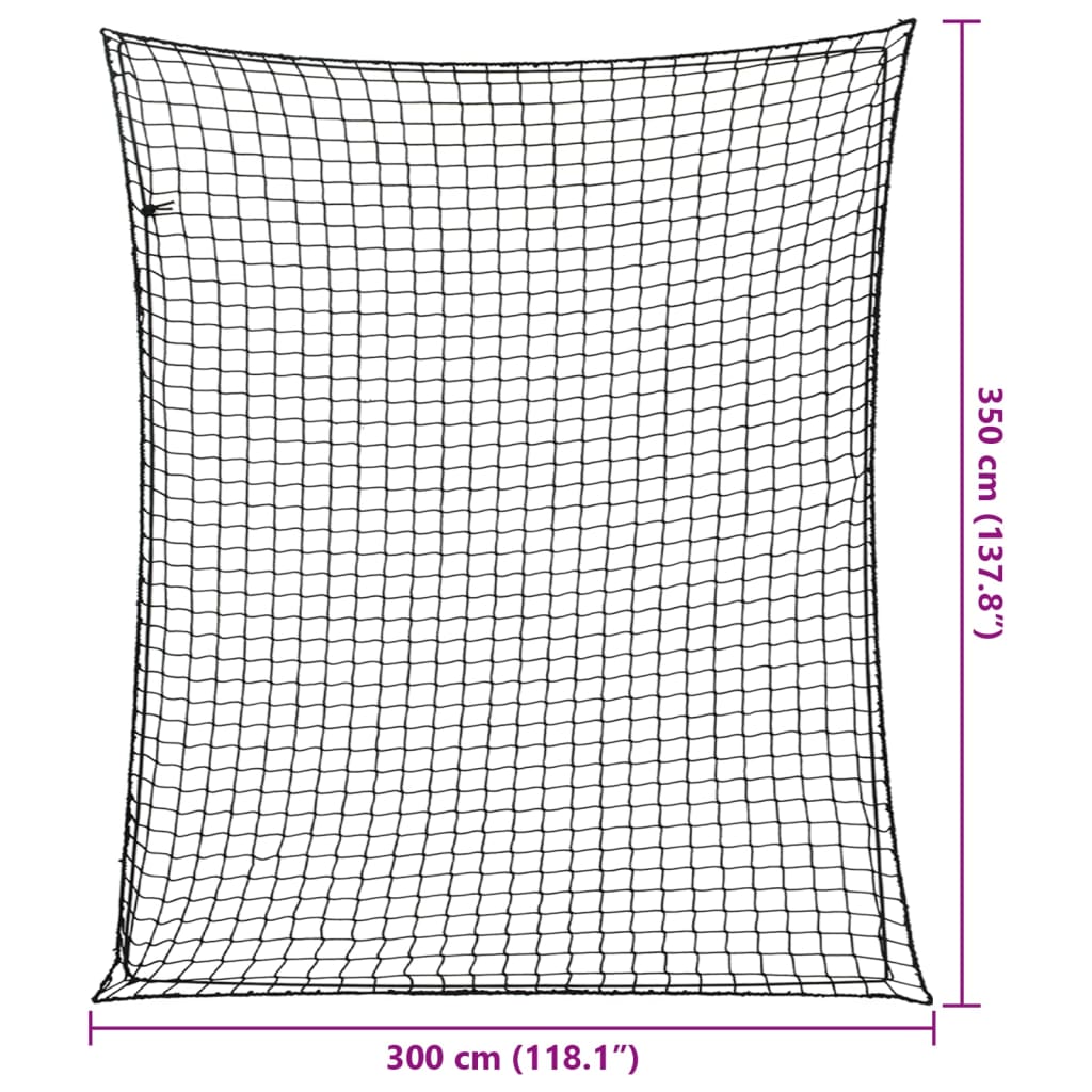 Mreža za prikolicu s elastičnim užetom crna 3,5 x 3 m PP