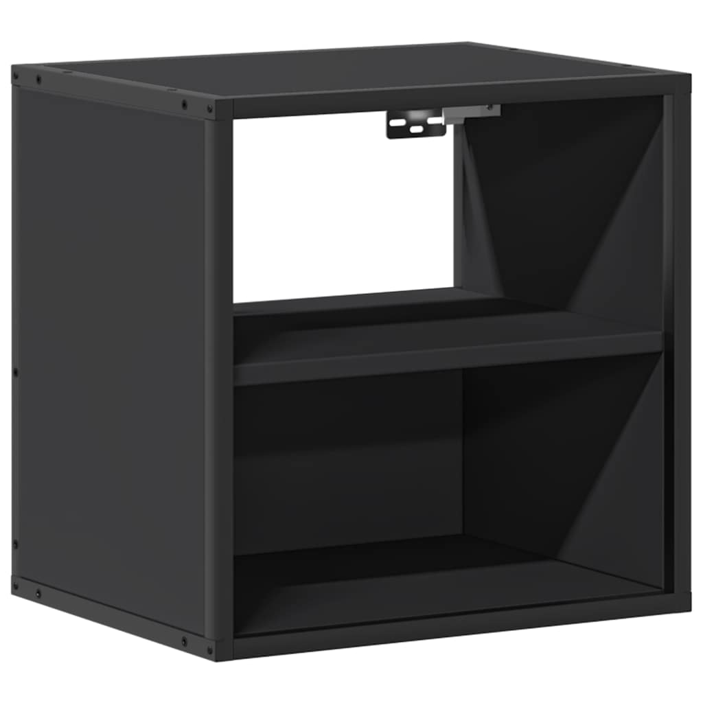 Zidni noćni ormarići 2 kom crni 40x31x39,5 cm