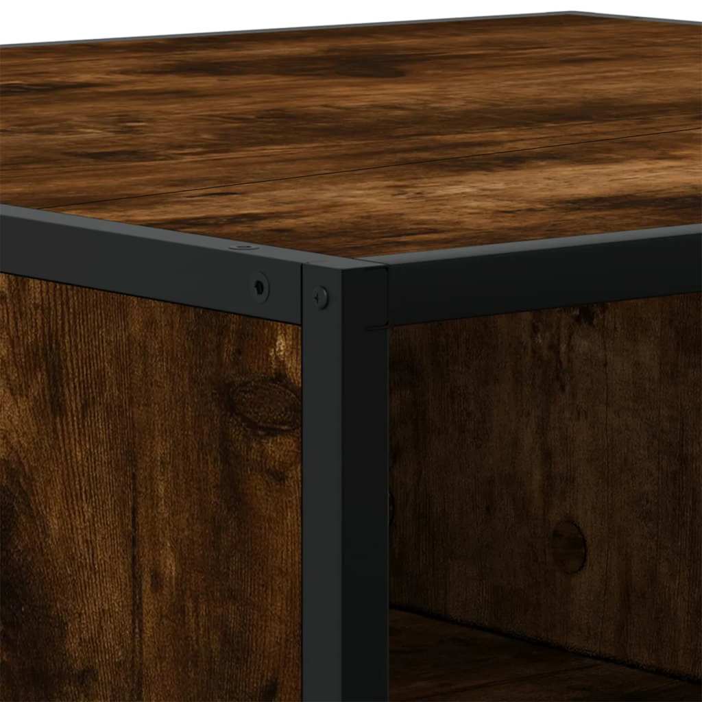 Stolić za kavu boja hrasta 60,5x60,5x30 cm od drva i metala
