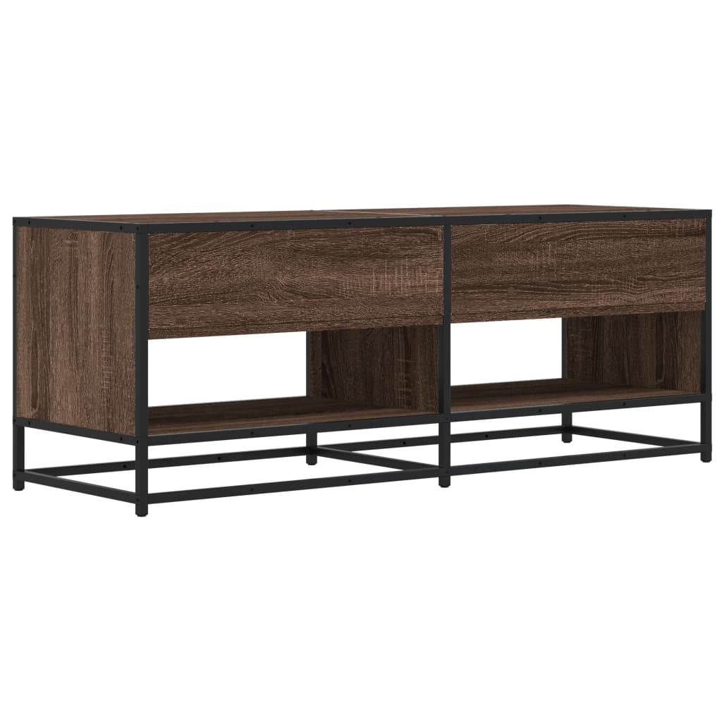 TV ormarić boja hrasta 120,5x40x46 cm konstruirano drvo i metal
