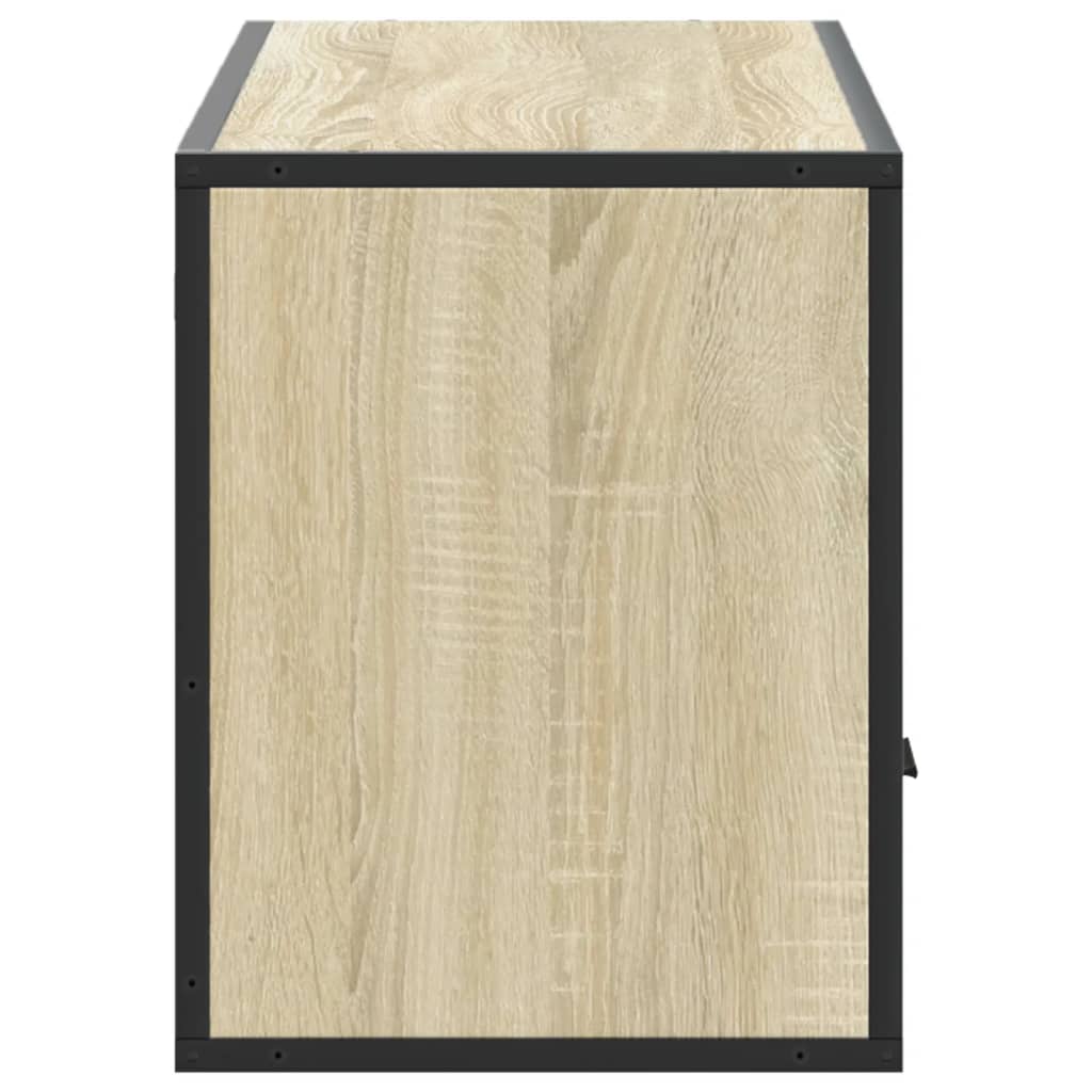 TV ormarić boja hrasta 100x31x39,5 cm konstruirano drvo i metal