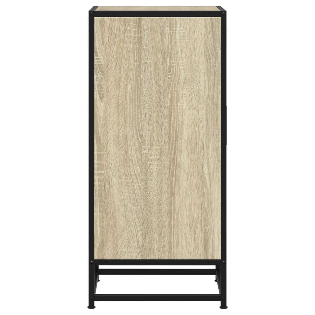 Komoda boja hrasta 35,5 x 35 x 76 cm konstruirano drvo i metal