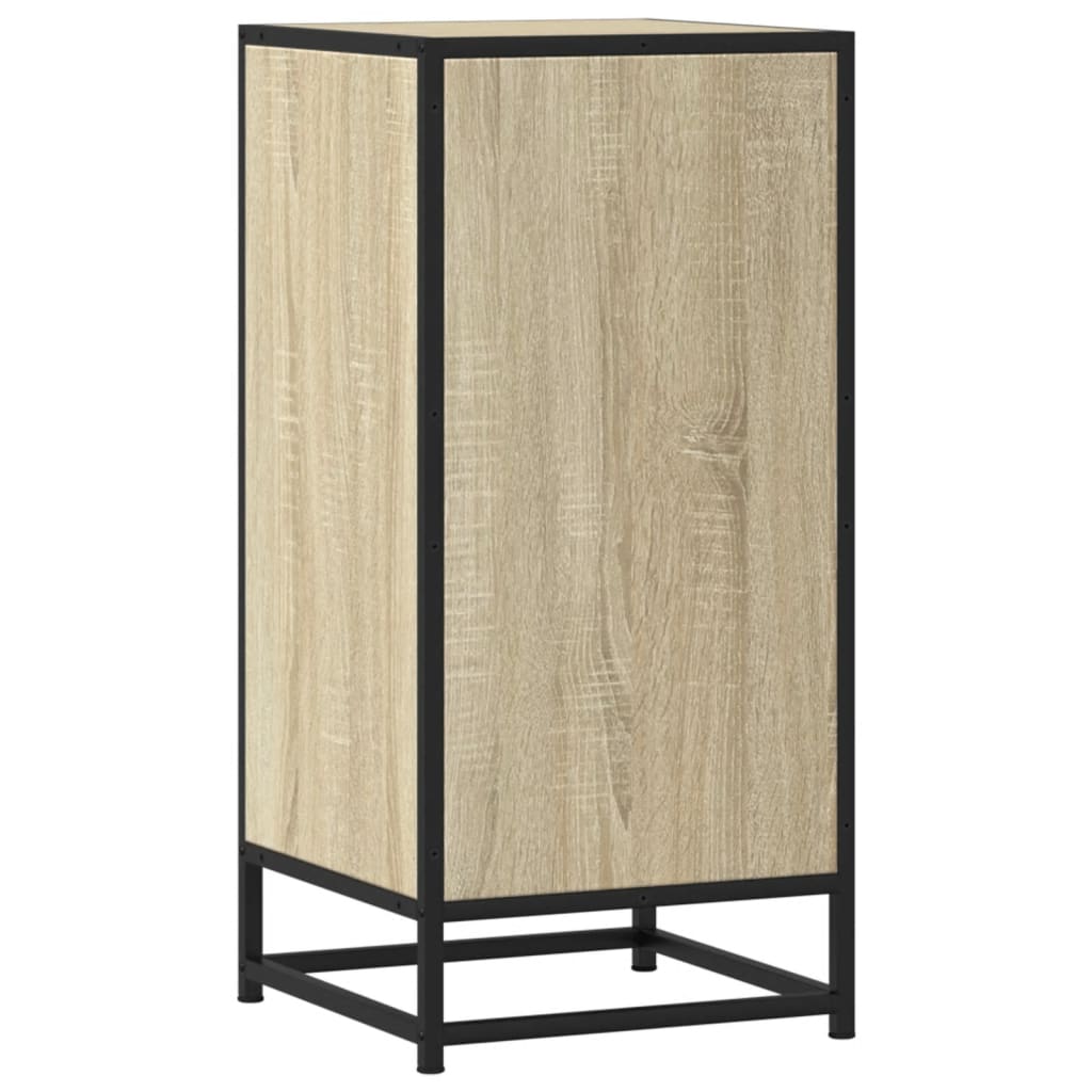 Komoda boja hrasta 35,5 x 35 x 76 cm konstruirano drvo i metal