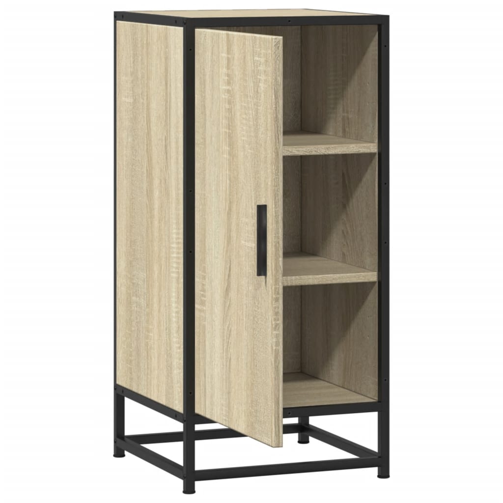 Komoda boja hrasta 35,5 x 35 x 76 cm konstruirano drvo i metal
