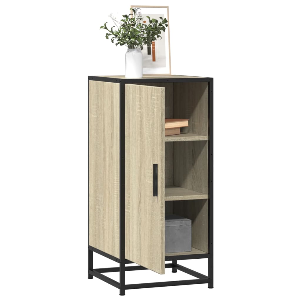 Komoda boja hrasta 35,5 x 35 x 76 cm konstruirano drvo i metal