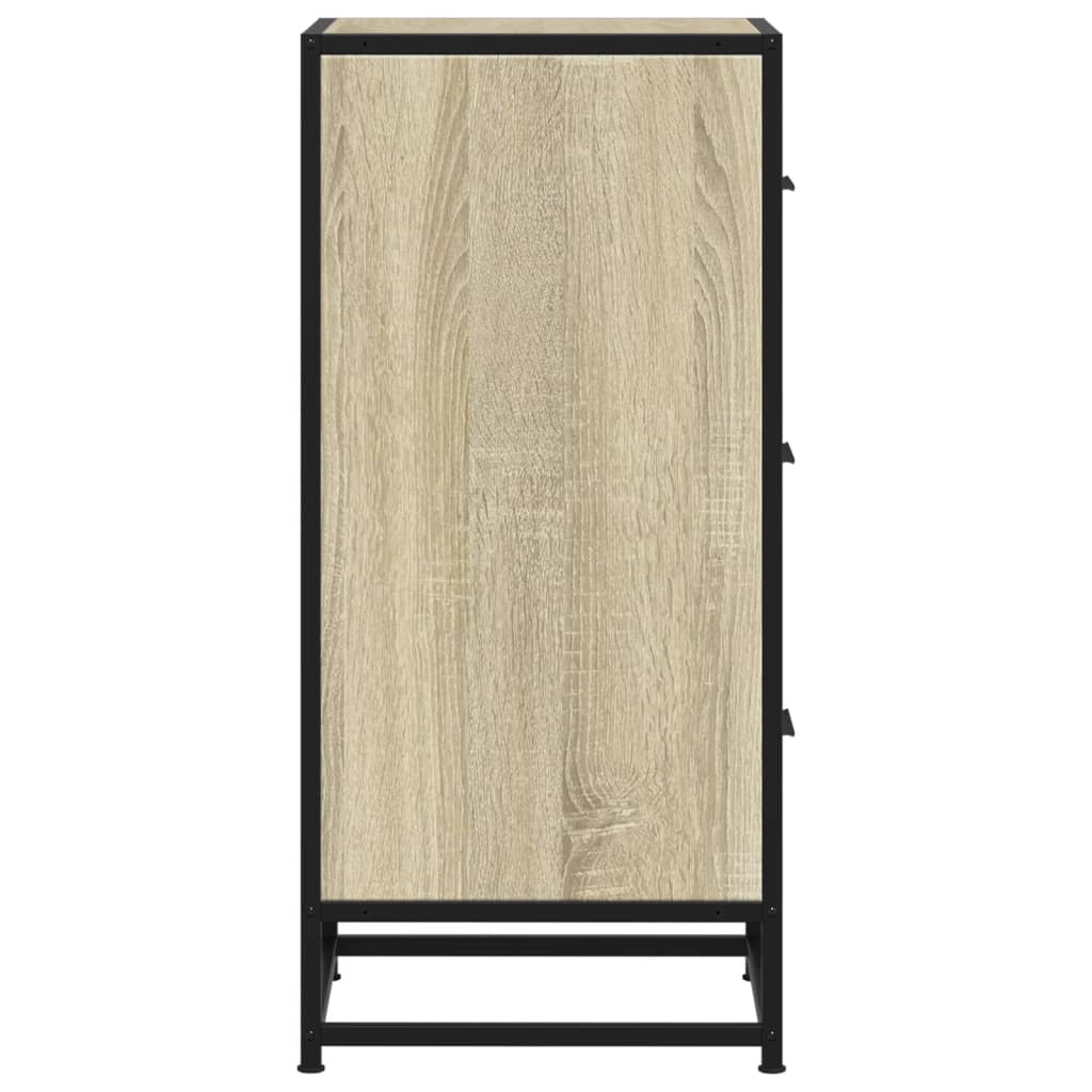 Komoda boja hrasta 35,5 x 35 x 76 cm konstruirano drvo i metal