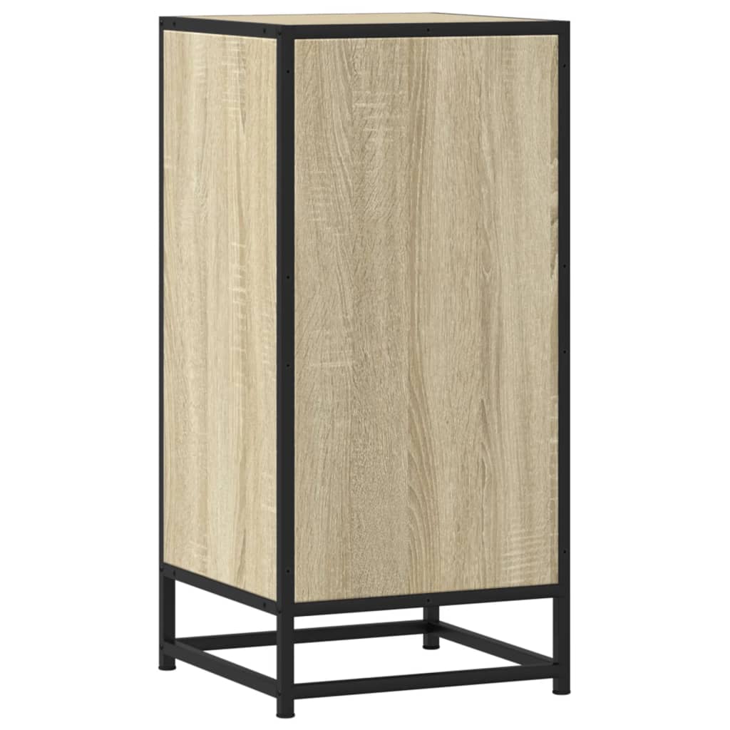 Komoda boja hrasta 35,5 x 35 x 76 cm konstruirano drvo i metal