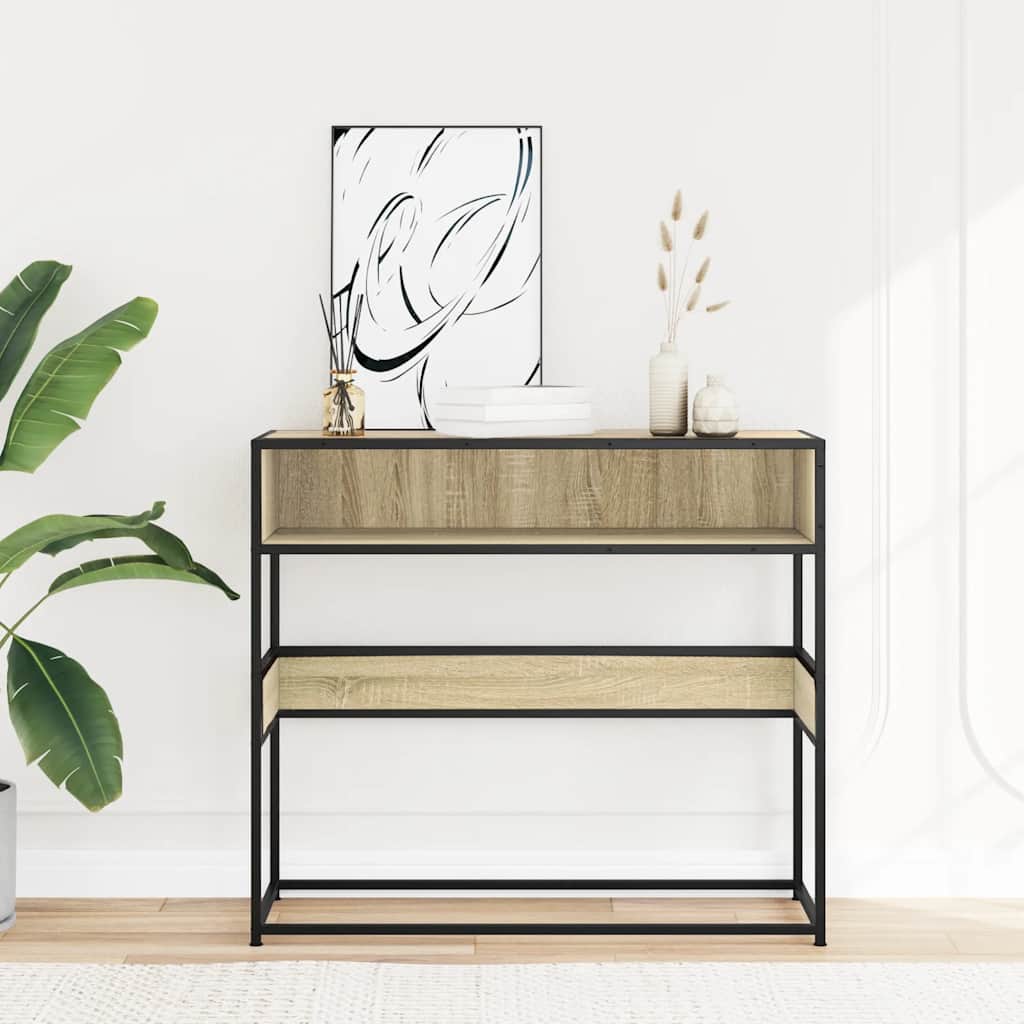 Konzolni stol boja hrasta sonome 90x35x80 cm konstruirano drvo