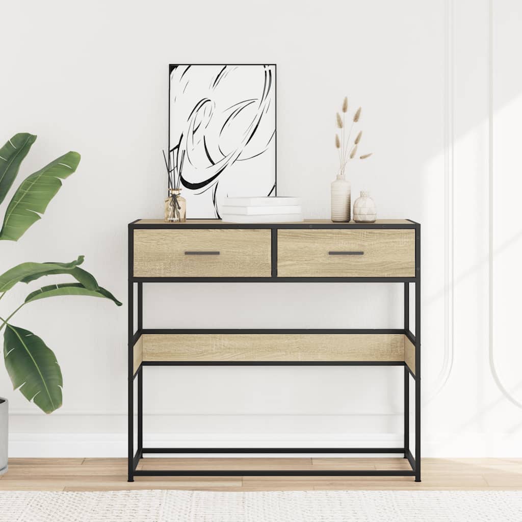 Konzolni stol boja hrasta sonome 90x35x80 cm konstruirano drvo