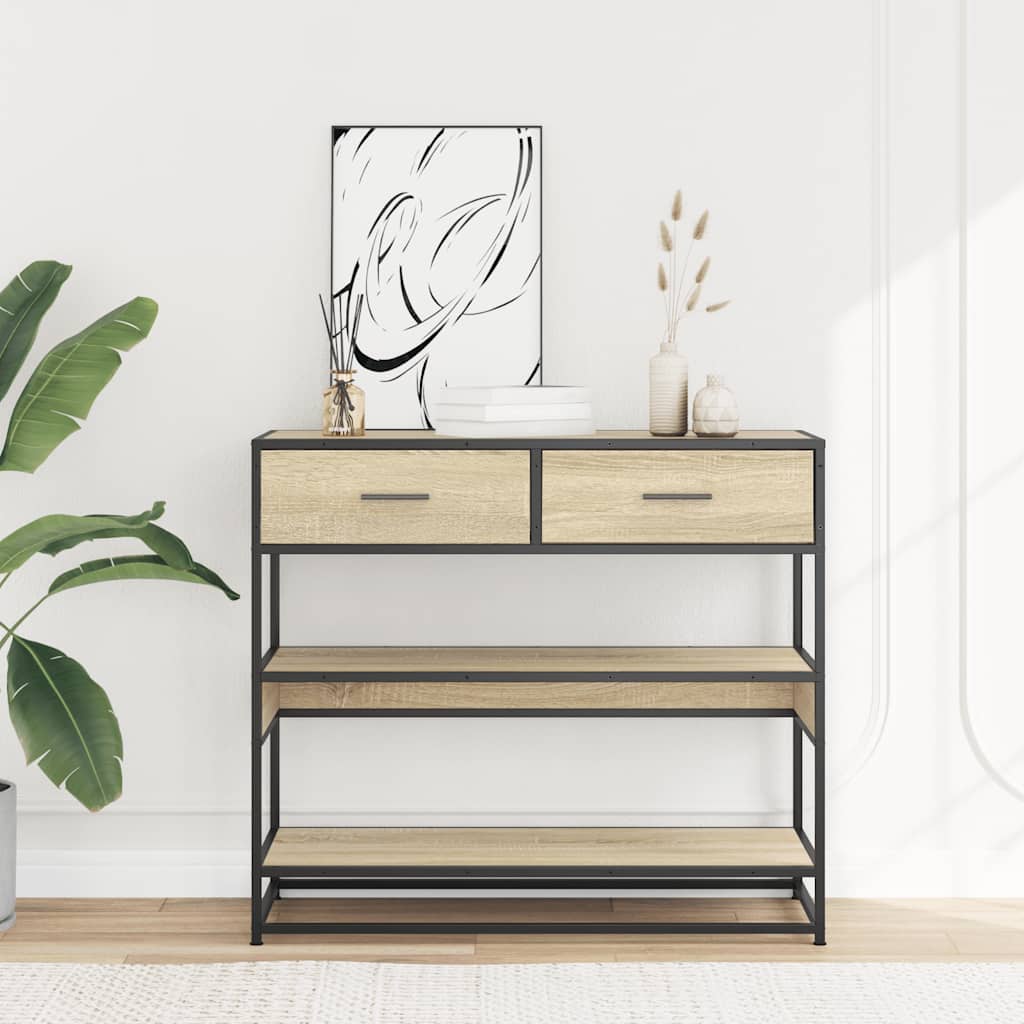 Konzolni stol boja hrasta sonome 90x35x80 cm konstruirano drvo