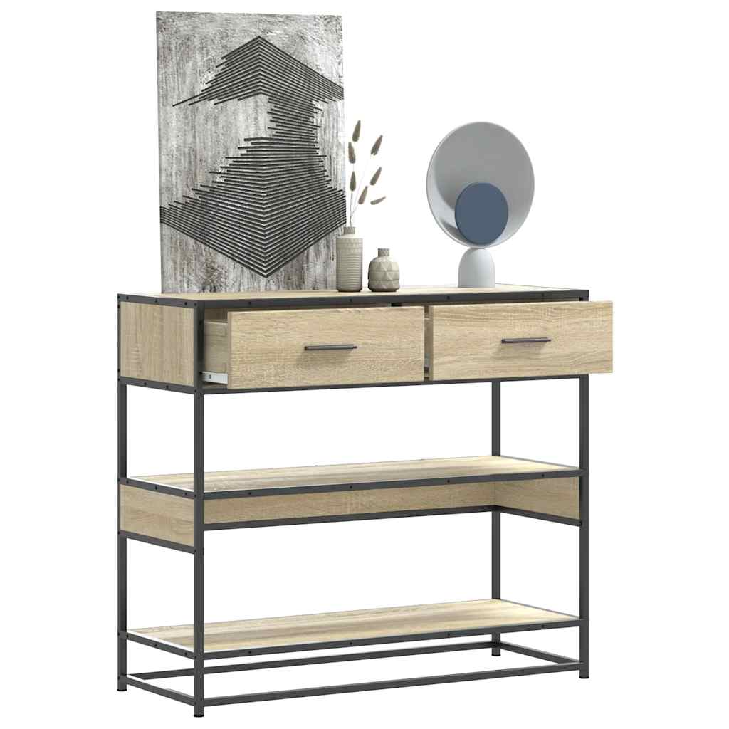 Konzolni stol boja hrasta sonome 90x35x80 cm konstruirano drvo