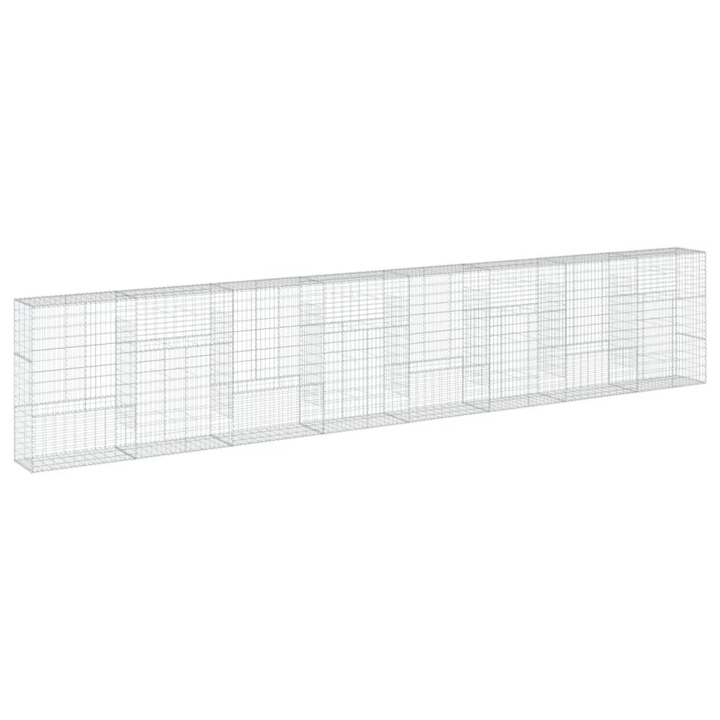 Gabionska košara s poklopcem 800x50x150 cm pocinčano željezo