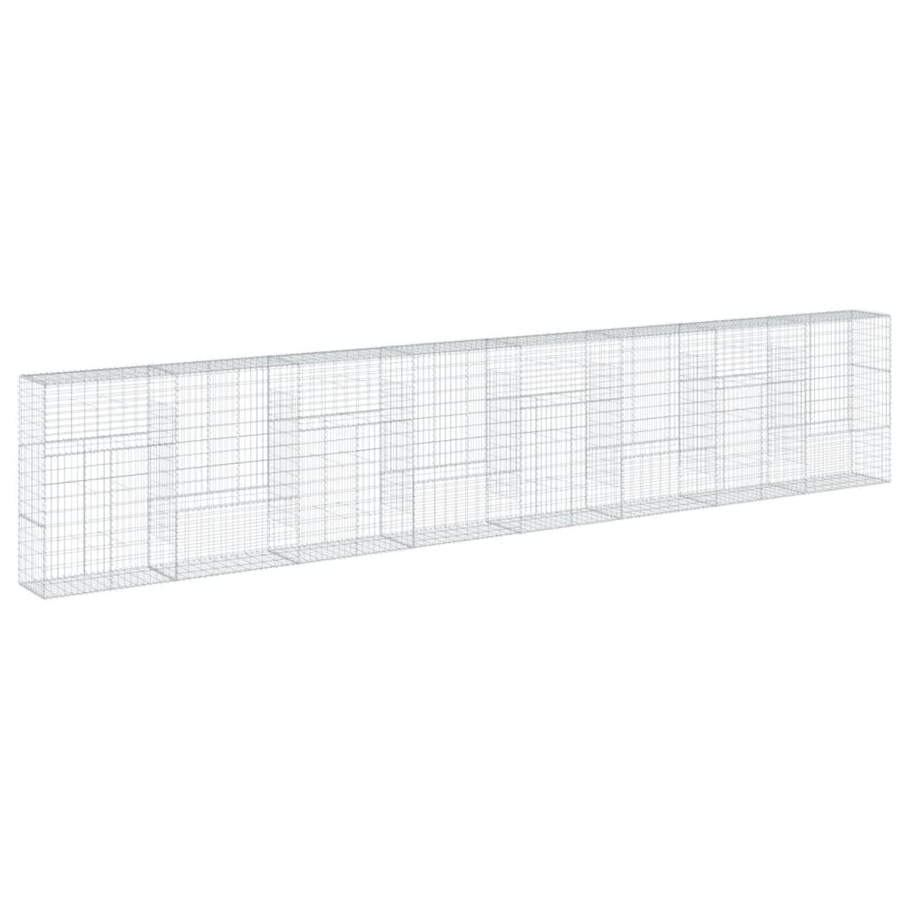 Gabionska košara s poklopcem 800x50x150 cm pocinčano željezo