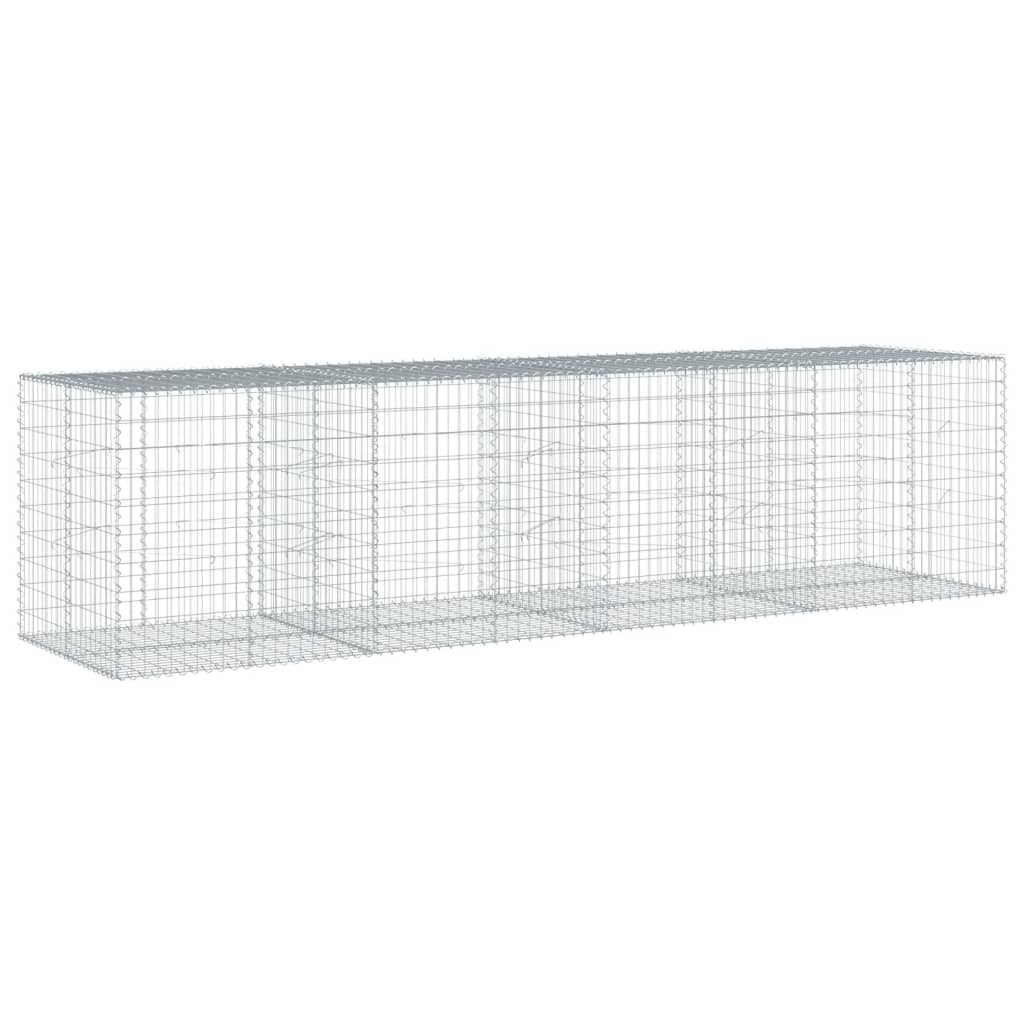 Gabionska košara s poklopcem 400x100x100 cm pocinčano željezo