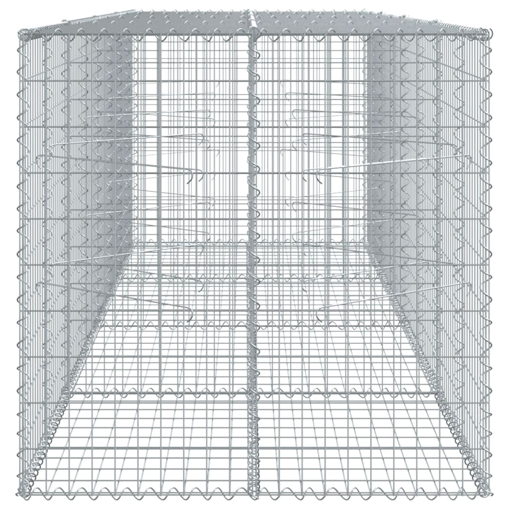Gabionska košara s poklopcem 400x100x100 cm pocinčano željezo