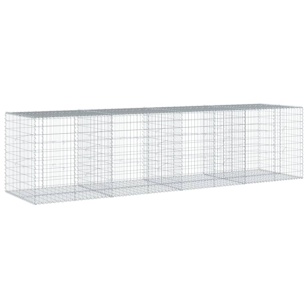 Gabionska košara s poklopcem 400x100x100 cm pocinčano željezo
