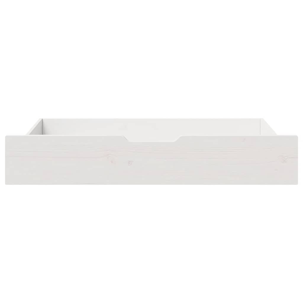 Ladice ispod kreveta 2 kom bijele 95x55x17 cm od borovine