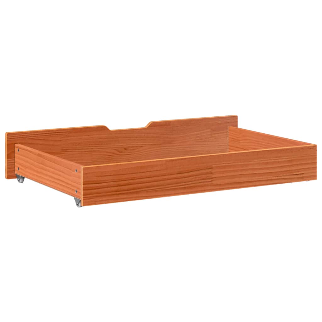 Ladice ispod kreveta 2 kom voštano smeđe 95x55x17cm od borovine